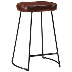 vidaXL Tabourets de bar lot de 2 marron foncé 41x29x62 cm