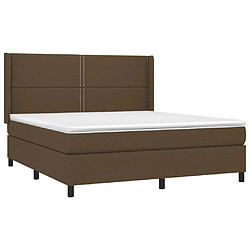 Avis vidaXL Sommier à lattes de lit matelas LED Marron foncé 160x200 cm