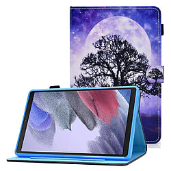 Etui en PU motif de couture, magnétique avec support, porte-cartes et porte-stylo pour Samsung Galaxy Tab A7 Lite 8.7-pouces T220/T225 - arbre de vie