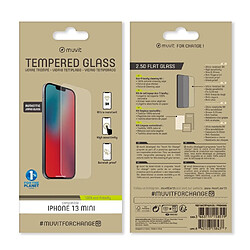 Muvit Protection d'écran pour Apple iPhone 13 Mini Anti-rayures Transparent