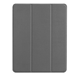 Etui en PU flip à trois volets avec fente pour stylo gris pour votre Apple iPad Pro 12.9-inch (2018)