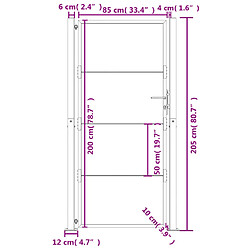 vidaXL Portail de jardin 105x205 cm acier corten pas cher