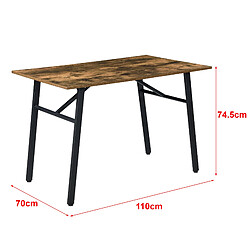 Avis Table de Salle à Manger pour 4 Personnes Flatanger Effet bois foncé [en.casa]