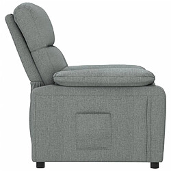 Avis vidaXL Fauteuil inclinable Gris foncé Tissu