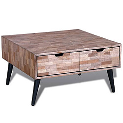 Acheter Maison Chic Table basse pour salon | Table à café avec 4 tiroirs Bois de teck recyclé -GKD48562