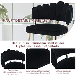 Avis ComfortXL Chaise de Salle à Manger en Velours Doux, Lot de 2, Confort et Élégance, Noir