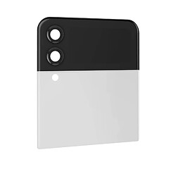 Vitre Arrière Supérieure Original pour Samsung Z Flip 4 avec Écran Externe Blanc