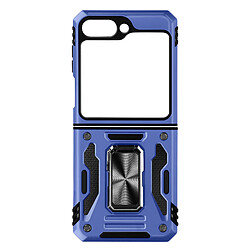 Avizar Coque Bague pour Samsung Galaxy Z Flip 5 Antichoc Série ArmoRing Bump Bleu Nuit