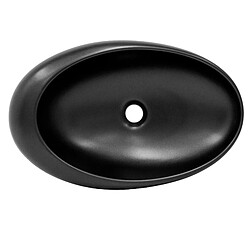 ML DESIGN MODERN LIVING lavabo 585 x 375 x 145 mm céramique ovale noir