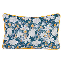 BigBuy Home Coussin Bleu Fleurs 60 x 10 x 40 cm