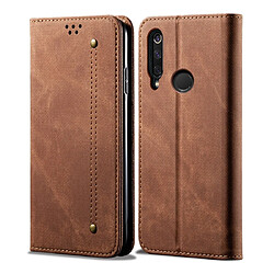 Wewoo Housse Coque Pour Huawei Honor 10i / 20i / 20 Lite Denim Texture Style décontracté Étui en cuir à rabat horizontal avec support et fentes cartes et portefeuille marron