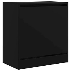 Acheter Maison Chic Armoire à chaussures | Meuble de rangement à chaussures Meuble d'Entrée noir 60x34x63,5 cm bois d'ingénierie -MN97434