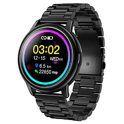 Chrono Smartwatch, Homme LF28, IP68 Imperméable, 30 Jours De Veille, Moniteur De Fréquence Cardiaque, Sport Smartwatch pour Android iOS(noir)