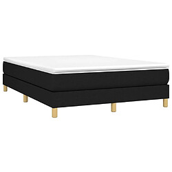 Avis Maison Chic Lit Adulte - Lit simple Lit à sommier tapissier avec matelas moelleux - Meuble de Chambre - Noir 140x200 cm Tissu -MN23559