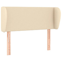 Maison Chic Tête de lit scandinave avec oreilles,meuble de chambre Crème 83x23x78/88 cm Tissu -MN16619