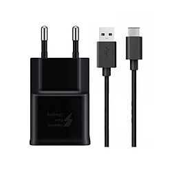 Chargeur rapide Samsung Galaxy S8 noir + câble 150cm TYPE C