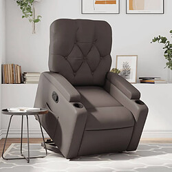 vidaXL Fauteuil inclinable marron similicuir