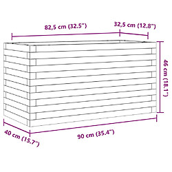 vidaXL Jardinière 90x40x46 cm bois de pin imprégné pas cher