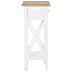 Acheter Maison Chic Table d'appoint | Table Basse Blanc 27 x 27 x 65,5 cm Bois -GKD14316