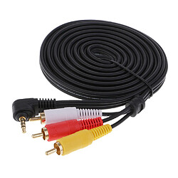 3.5mm mâle à 3-rca mâle adaptateur audio stéréo câble d'extension 3meter