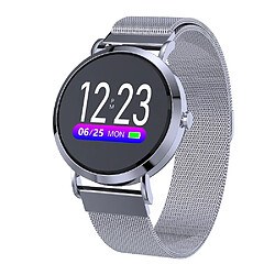 Wewoo CV08C 1.0 pouces TN Bracelet intelligent à écran couleur IP67 étanche, bracelet en métal, rappel d'appel d'assistance / surveillance de la fréquence cardiaque / surveillance du sommeil / rappel sédentaire (argent)