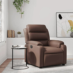 vidaXL Fauteuil inclinable Marron Similicuir