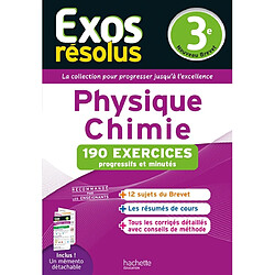 Physique chimie 3e : 190 exercices progressifs et minutés : nouveau brevet - Occasion