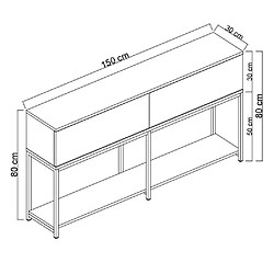 Avis Hanah Home Console en agglomeré et métal Lord Blanc.