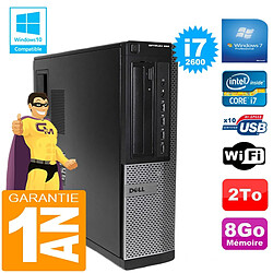 PC DELL Optiplex 990 DT Core I7-2600 Ram 8 Go Disque 2 To Graveur DVD Wifi W7 - Occasion