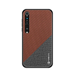 Coque en TPU + PU marron pour votre Xiaomi Mi 10/Mi 10 Pro