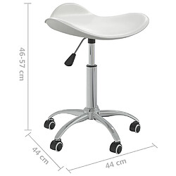 vidaXL Tabouret de salon et spa Blanc Similicuir pas cher