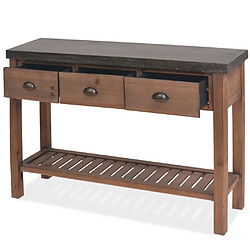 Acheter vidaXL Table console Bois massif de sapin 122 x 35 x 80 cm