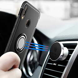 Wewoo Coque renforcée noir pour Huawei P20 Lite Magnétique 360 Degrés Rotation Anneau Armure Housse De Protection Retour Cas