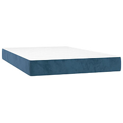 vidaXL Matelas de lit à ressorts ensachés Bleu foncé 120x200x20 cm