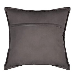 Pegane Lot de 4 coussins carrés déhoussables, coloris gris foncé - 45 x 45 cm