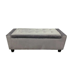 Mes Banc de rangement 110x40x39 cm en velours gris