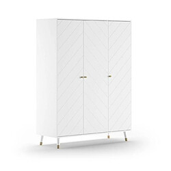 VIPACK Billy Armoire 3 Portes Blanc