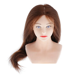 Tête De Mannequin En Coiffure Pour Salon De Coiffure, Tête De Mannequin 27 '' Brun Foncé