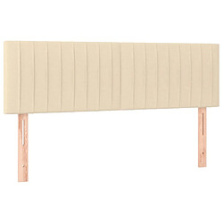 Maison Chic Lot de 2 Têtes de lit design pour chambre - Décoration de lit Crème 72x5x78/88 cm Tissu -MN52559