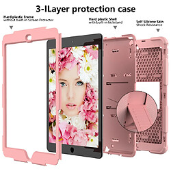 Avis Wewoo Housse Étui Coque Pour iPad 10.2 de protection en silicone bicolore antichoc avec support et fente stylo or rose