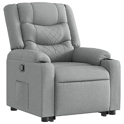 Avis vidaXL Fauteuil inclinable Gris clair Tissu