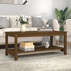 Avis ComfortXL Table Basse Marron Miel 110x55x45 Cm Bois Massif De Pin