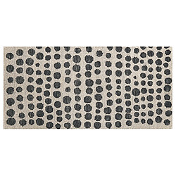 Beliani Tapis en laine 80 x 150 cm beige et noir HAVRAN