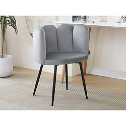 Habitat Et Jardin Lot de 2 chaises en velours Capucine - Gris