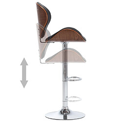 Avis vidaXL Tabouret de bar Noir Similicuir