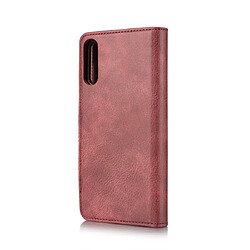 Avis Wewoo Housse Coque Etui en cuir Crazy Horse Texture Flip détachable magnétique avec support et fentes pour cartes et portefeuille Galaxy A50 Rouge