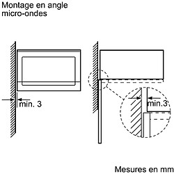 Micro-ondes encastrable 20l 800w noir - hlawd23n0 - NEFF pas cher