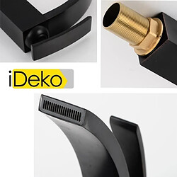 Avis iDeko®Robinet Mitigeur lavabo cascade salle de bain (Haut)Noir & Flexible