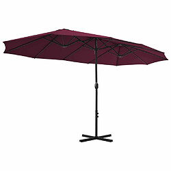 Acheter Maison Chic Parasol Jardin | Parasol d'extérieur avec mat en aluminium 460 x 270 cm Bordeaux - GKD16606