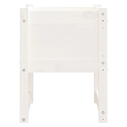 Acheter vidaXL Jardinières 2 pcs Blanc 40x40x52,5 cm Bois massif de pin